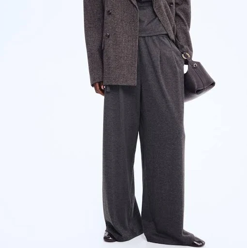pants H&M Ladies Melange Wide-Leg Pants H&M $29.99