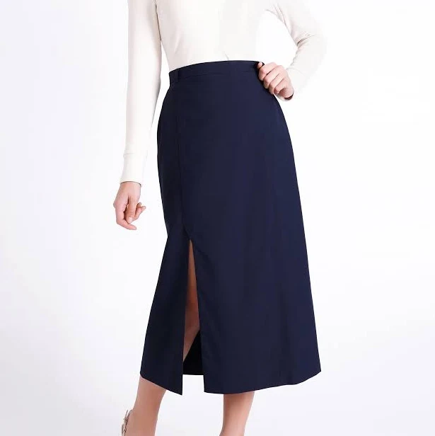skirt High Waist A-Line Slit Midi Skirt with Pockets Etsy - TAVROVSKA $85.31
