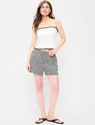 shorts High-Waisted Linen-Blend Shorts -- 3.5-inch inseam gap.com $14.99