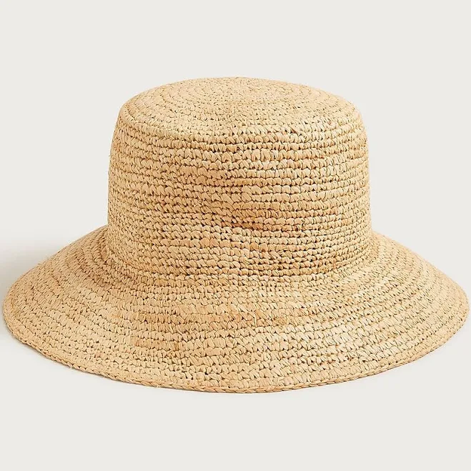 accessory J.Crew Women's Wide-Brim Raffia Bucket Hat J.Crew $69.5