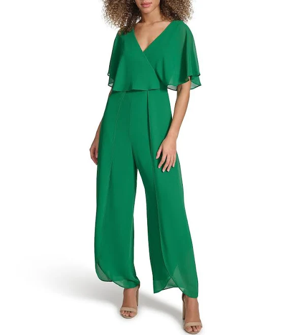 jumpsuit Kensie Women's Flutter-Sleeve Jumpsuit Dillard's $138