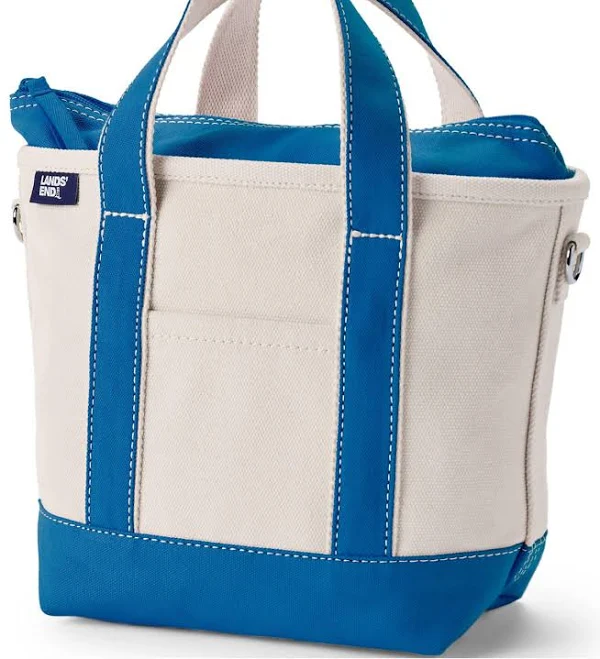 bag Lands' End Small 3 Pocket Zip Top Canvas Tote Bag Macy's $27.97
