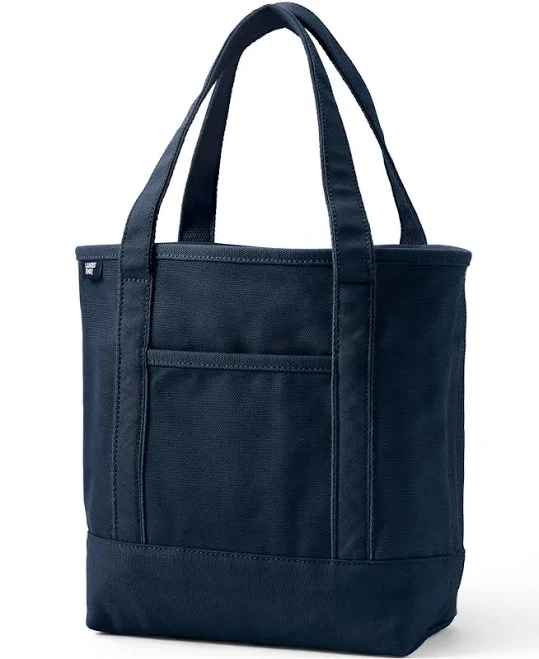 bag Lands' End Women's Medium 5 Pocket Open Top Canvas Tote Bag Macy's $31.47