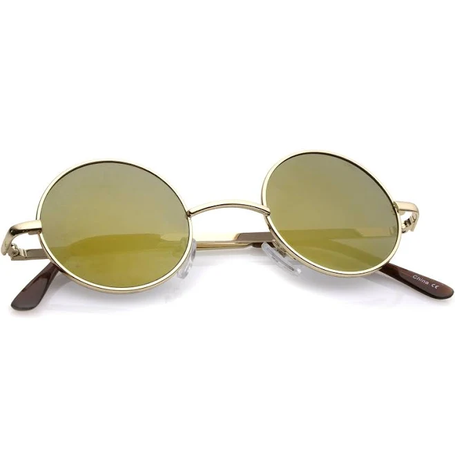 accessory Lennon Round Mirrored Sunglasses sunglassLA $12