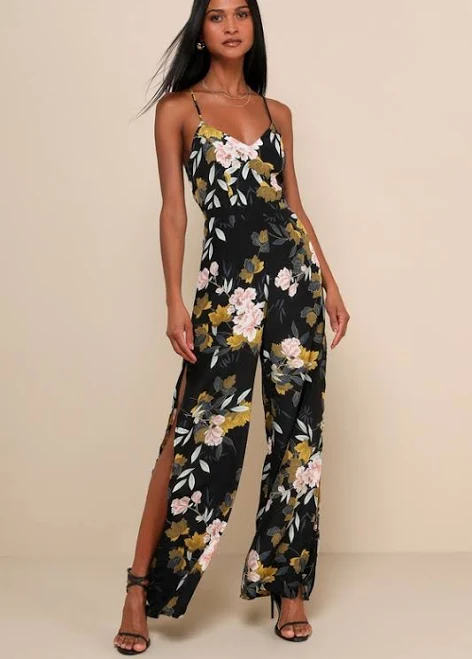 outfits Lulus Wide-Leg Floral Print Jumpsuit Lulus $59