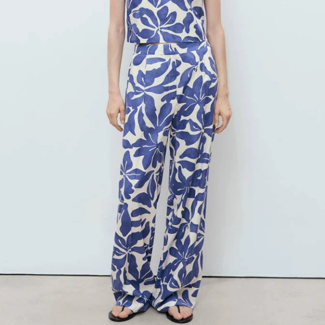 pants MANGO Women's Floral Print Linen-Blend Pants shop.mango.com $39.99