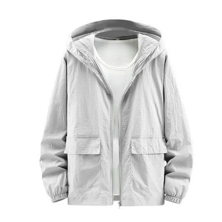 outerwear Men's Quick Dry Hooded Water-Resistant Windbreaker Jacket Walmart - Cxenplz $10.99