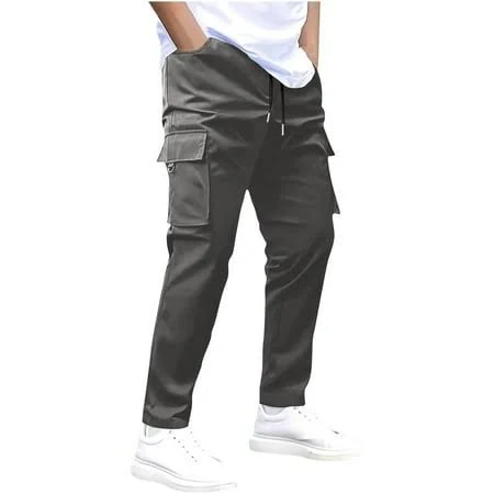 cargo pants Men's Slim Fit Utility Tapered Cargo Pants Walmart - YufaDecor $11.08