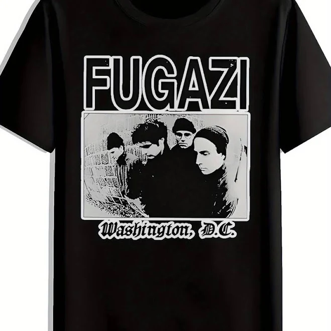 top Men'S Vintage Rock Band Graphic T-Shirt - Short Sleeve Crew Neck Summer Top with Print, Black Casual Tee for Travel, Beach & Holiday Gifts Music Temu $4.09