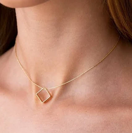 accessory Minimalist Gold Filled Geometric Pendant Necklace Etsy - JewelryByMagoo $45