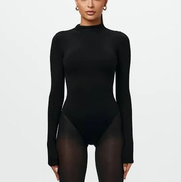 top Naked Wardrobe Women's Sculpt Mock Neck Bodysuit Naked Wardrobe $58