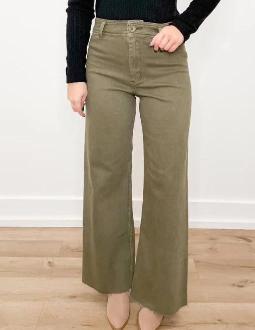 jeans Not Going Straight Wide Leg Denim Pants Versatile Boutique $71.5