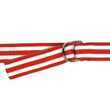 accessory O'Connell's D-Ring Ribbon Belt - Red & White Stripe O'Connell's Clothing $59.95
