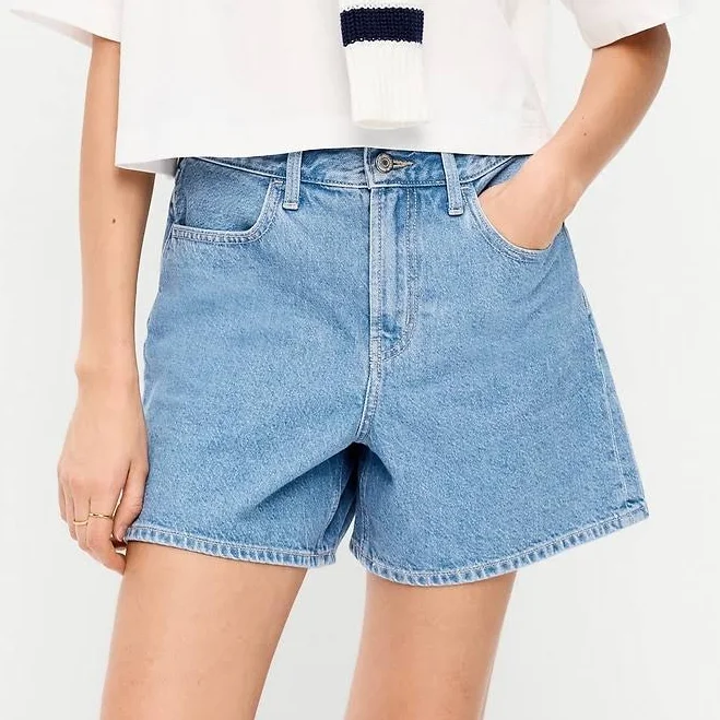 jeans Old Navy Women's High-Waisted Baggy Jean Shorts Old Navy $18.49