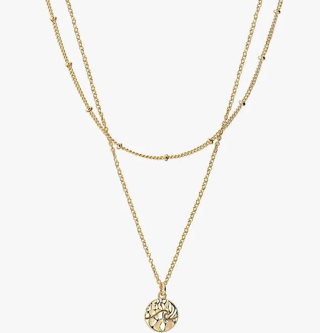 accessory OOTDY 18K Gold Sea Wave Coin Necklace Set OOTDY $78