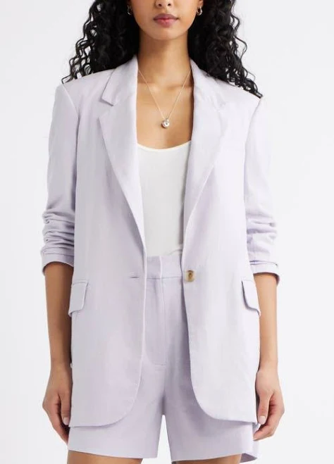 outerwear Open Edit Everyday Linen Blend Blazer Nordstrom $99.5