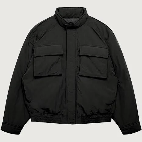 outerwear Oversized Nylon Bomber Jacket Oak and Fort US $58.99