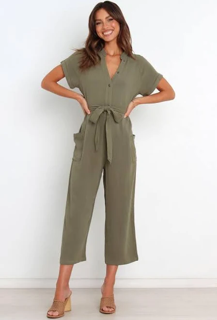 jumpsuit Petal & Pup Women's Archie Tie Waist Linen Jumpsuit Macy's $63.2