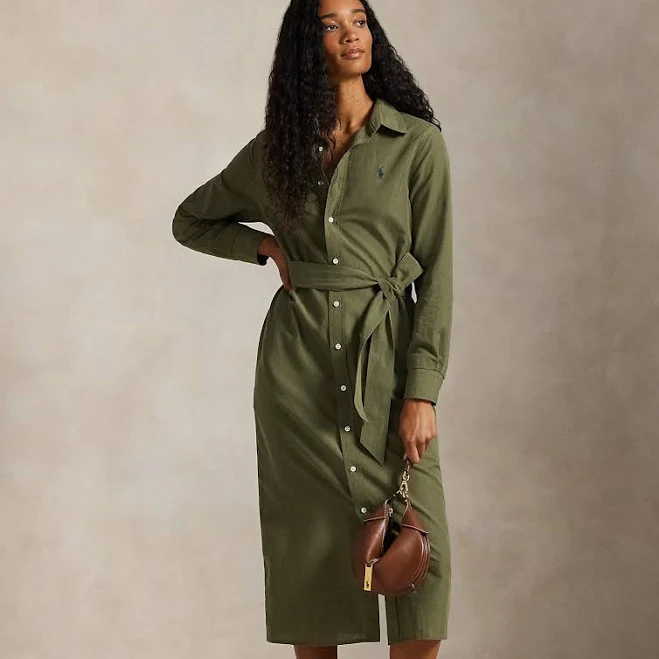 dress Polo Ralph Lauren Women's Cotton-Linen Belted Shirtdress Ralph Lauren $214.99