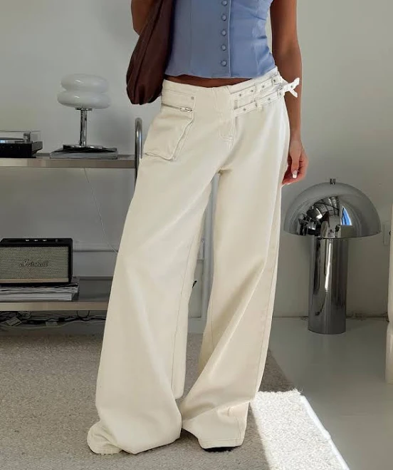 cargo pants Princess Polly Mid Rise Wide Leg Cargo Jeans Princess Polly US $85