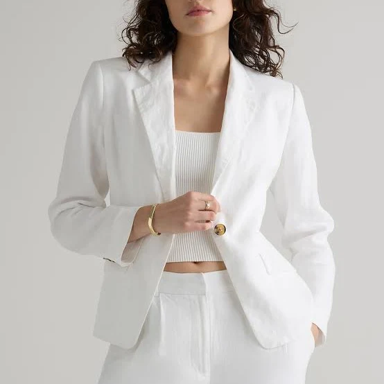 blazer Quince Women's European Linen Structured Blazer Quince $90