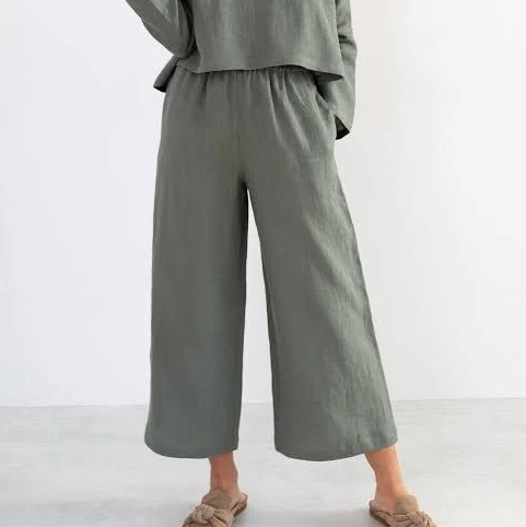 pants Riley Wide Leg Linen Pants Etsy - LoveAndConfuse $115.23