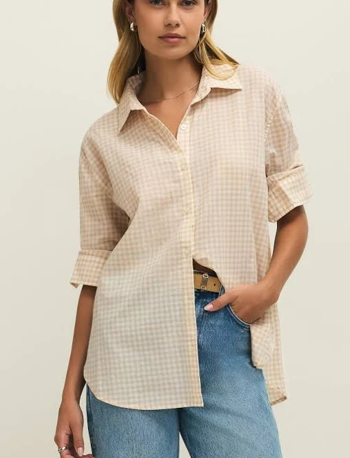 gingham Seaport Button Up Top Z SUPPLY $88