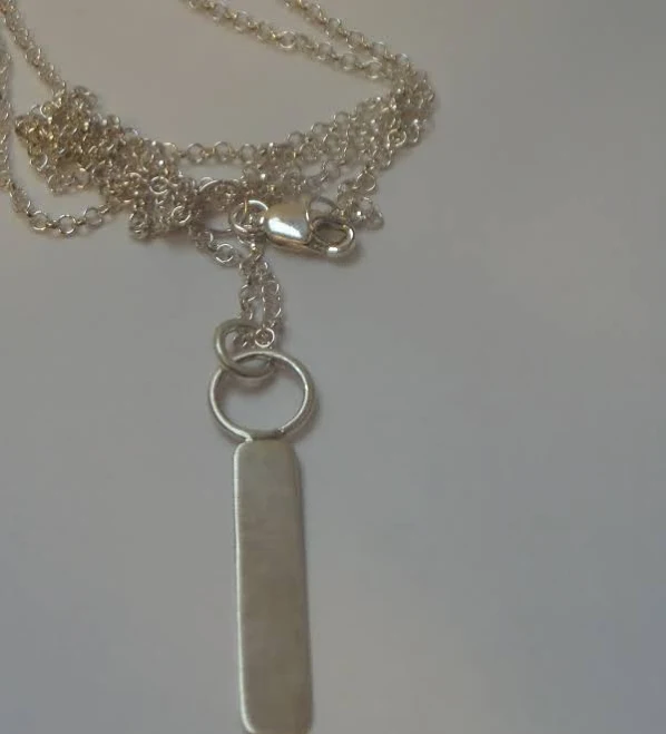 accessory Sterling Silver Geometric Pendant Chain Necklace Etsy - MLJewelryCreations $53