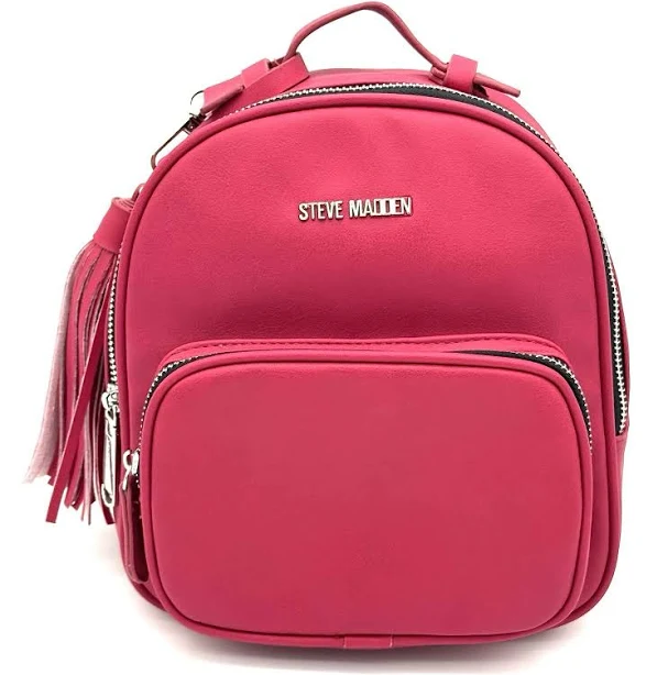 bag Steve Madden Pink Magenta Mini Backpack With Tassel Charm eBay $30