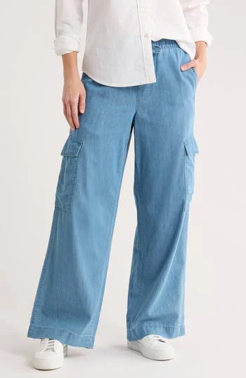cargo pants Tailor Vintage Women's Lightweight Cotton Cargo Pants Nordstrom Rack $69.97