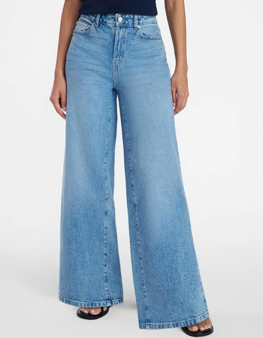 jeans Time and Tru Women's Wide Leg Jeans Walmart $26.98