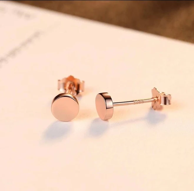 accessory Tiny Dainty Rose Gold Dot Stud Earrings Etsy - llslittlegemshop $16.99