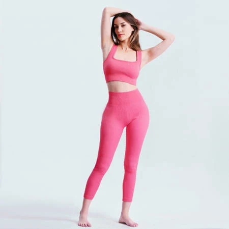 matching set Women's sluting Xl Size Pink Yoga Athletic set 2pcs Sports Bra withRemovable Cups Walmart - ruizhaofang $69