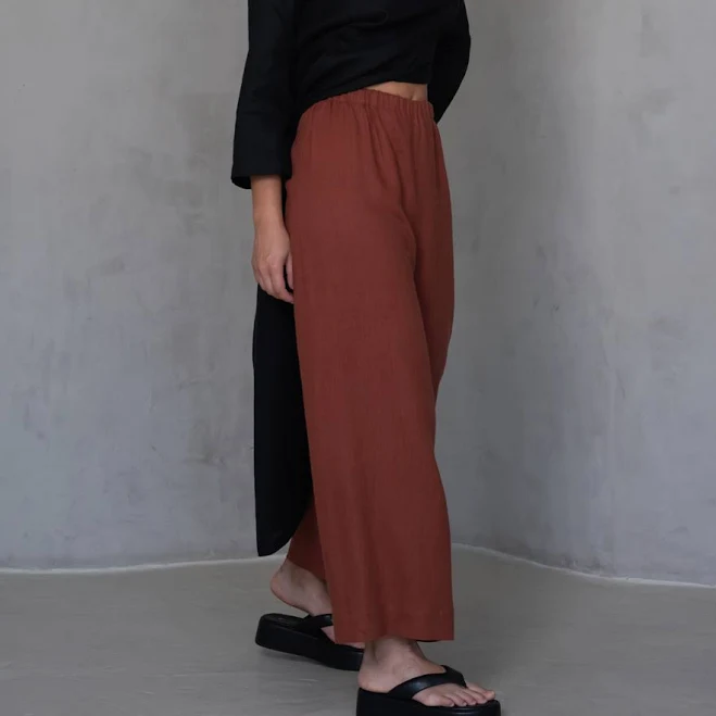 matching set Yank Cropped Linen Pants Shantima $185