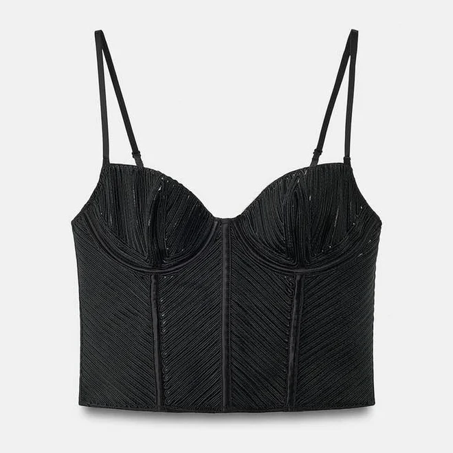 top Zara Women's Structured Underwired Corset Top Zara USA $109