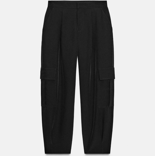 cargo pants Zara Women's Tapered Cargo Pocket Pants Zara USA $59.9