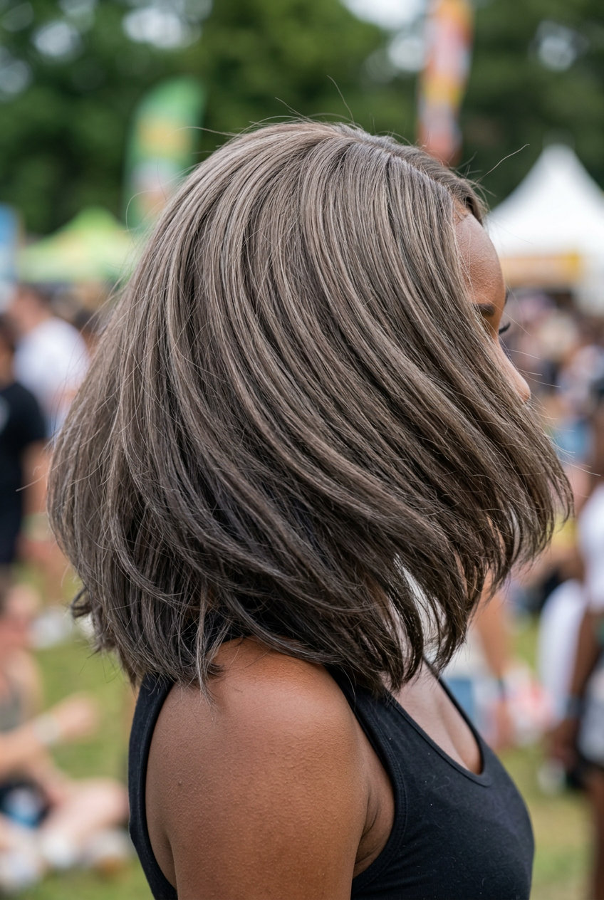 Smoky Portobello Reverse Balayage 2026 textured shag mushroom brown hair color with smoky taupe, reverse balayage — edgy punk style