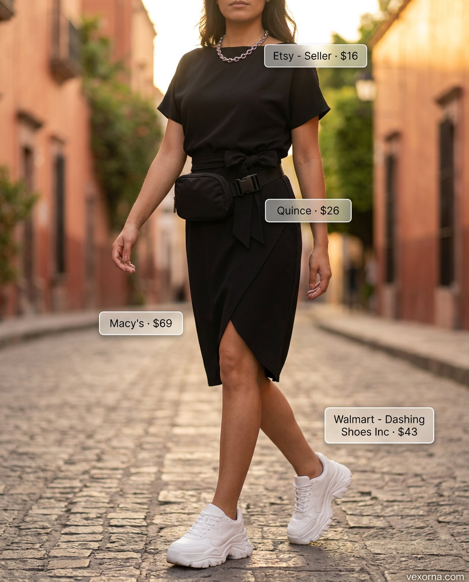 Summer Dopamine Dressing Outfits 2026: Trendy terracotta cargo pants with white sneakers and silver chain for casual weekend style.