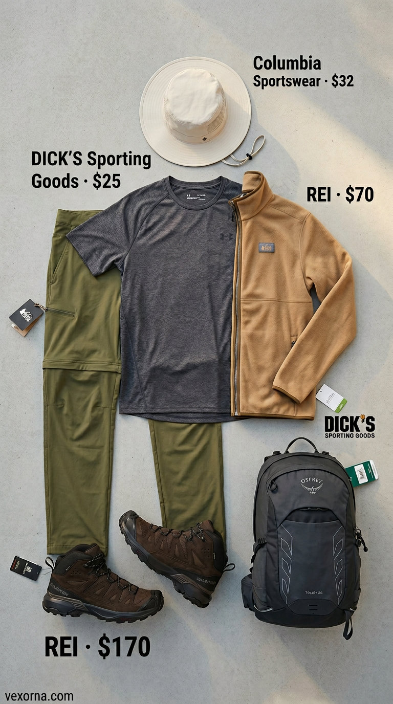 Olive green hiking pants for summer gym to street outfits for women 2026. Adventurous outdoor exploration look.