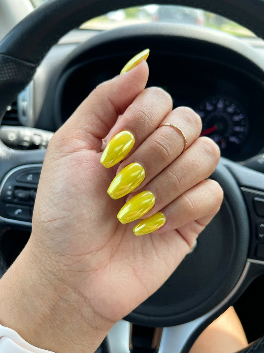 Lime Green Micro French Tips 2026: Playful & Modern Lime green micro French tips nails for summer nails colors 2026: playful, modern on short squoval nails.