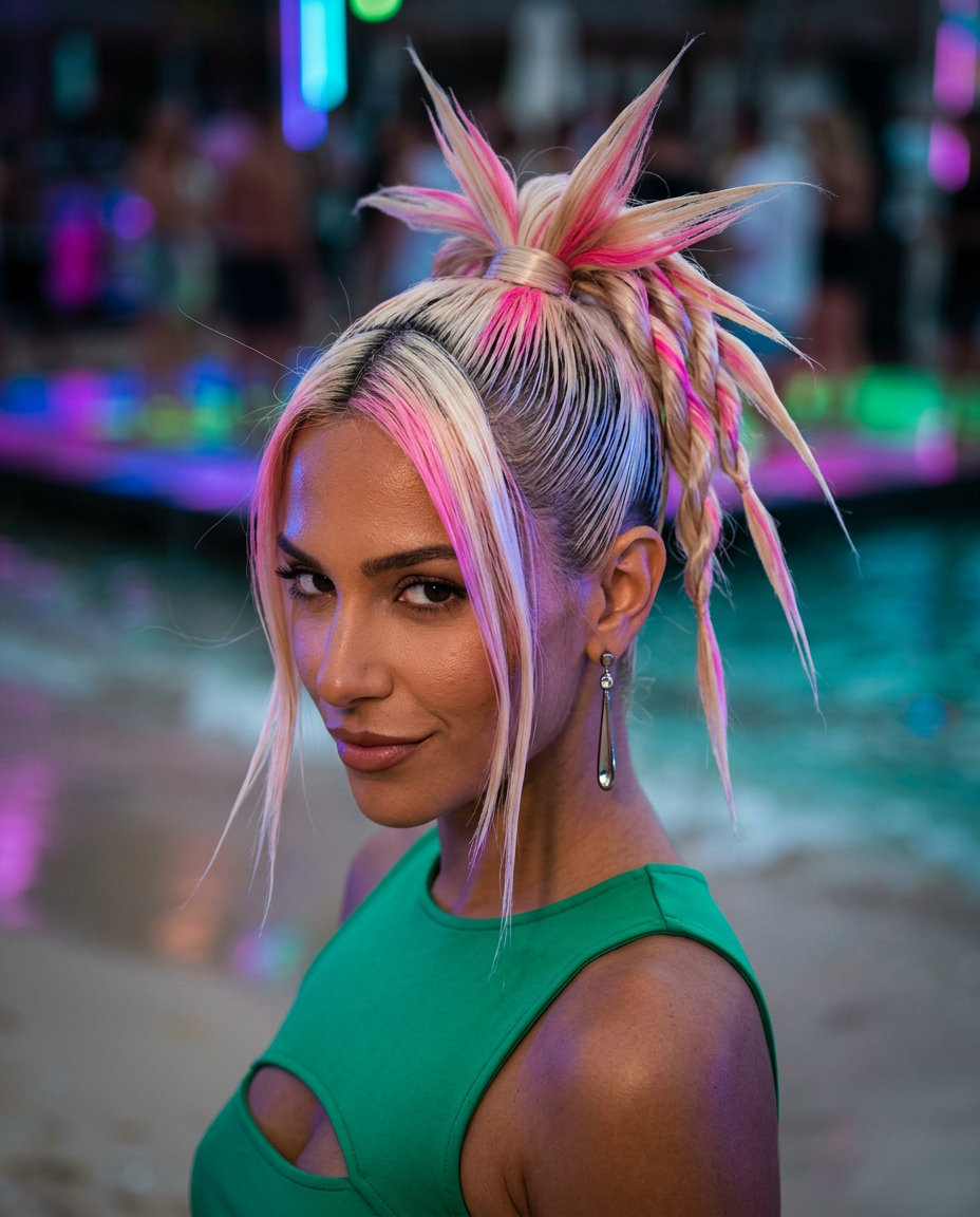 summer palm tree ponytail 2026 - The Spiky Y2K Palm Hybrid Ponytail outfit idea